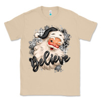 Mushroom believe buffalo plaid white christmas santa claus Classic Tee - MaliasSmallBusiness