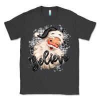 Smoke believe buffalo plaid white christmas santa claus Classic Tee - MaliasSmallBusiness
