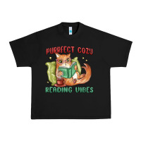 Black purrfect cozy reading vibes Urban Heavy Tee - MaliasSmallBusiness