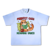 Purrfect Cozy Reading Vibes Urban Heavy Tee | Teevron