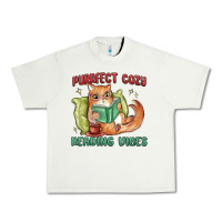 Pistachio purrfect cozy reading vibes Urban Heavy Tee - MaliasSmallBusiness