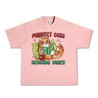 Salmon purrfect cozy reading vibes Urban Heavy Tee - MaliasSmallBusiness