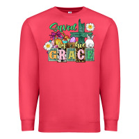Cardinal Saved by his grace Easter Premium Sweatshirt - CowGirlArtShop