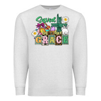 Oatmeal Heather Saved by his grace Easter Premium Sweatshirt - CowGirlArtShop