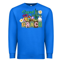 True Royal Saved by his grace Easter Premium Sweatshirt - CowGirlArtShop