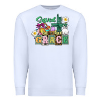 White Saved by his grace Easter Premium Sweatshirt - CowGirlArtShop