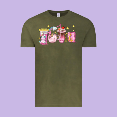 Unicorn Coffee Cups Vintage Tee Designed By Nancycooperartshop