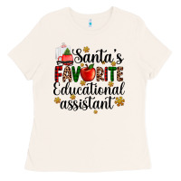 Bone santa's favorite educational assistant Ladies Tee - AdoDesignShop