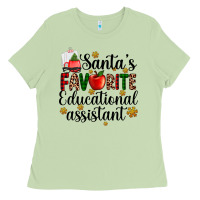 Matcha santa's favorite educational assistant Ladies Tee - AdoDesignShop