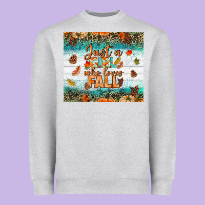 Just A Girl Who Loves Fall Tumbler Heavyweight Sweatshirt Designed By Bundleandbundleshop