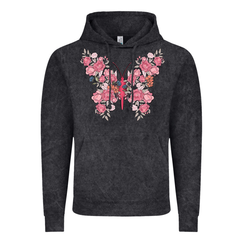 Floral Butterfly Vintage Hoodie by MaliasSmallBusiness | Teevron