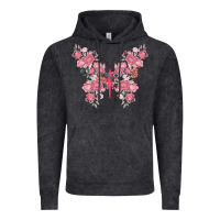 Vintage Black floral butterfly Vintage Hoodie - MaliasSmallBusiness