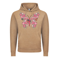 Vintage Coffee floral butterfly Vintage Hoodie - MaliasSmallBusiness