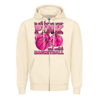 Sandshell In October We Wear Pink and Watch Basketball Zipper Hoodie - texasbilliewilder