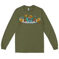 Army Green american football mom libbey glass Long Sleeve Tee - BundleAndBundleShop