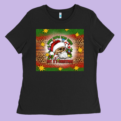 When You're Dead Inside But It's Christmas Ladies Tee Designed By Artiststas