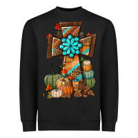 Black fall cross Heavyweight Sweatshirt - BundleAndBundleShop