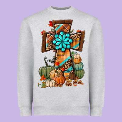Fall Cross Heavyweight Sweatshirt Designed By Bundleandbundleshop