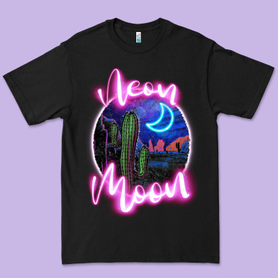 Neon Moon Premium Tee Designed By Jahusdesignshop