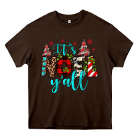 Chocolate Brown it's noel y'all Heavy Core Tee - JahusDesignShop