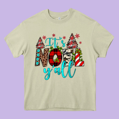It's Noel Y'all Heavy Core Tee Designed By Jahusdesignshop