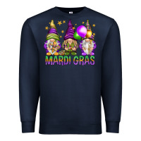 Navy mardi gras with gnomies Premium Sweatshirt - HowdyJamesFarm