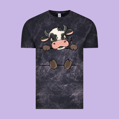 Custom Cow Vintage Tee Designed By Maliassmallbusiness