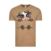 Vintage Coffee custom cow Vintage Tee - MaliasSmallBusiness