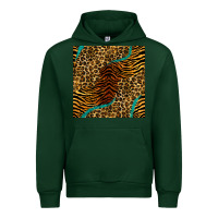 Forest Green safari animals turquoise glitter seamless pattern Urban Hoodie - BundleAndBundleShop