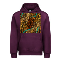Mauve Wine safari animals turquoise glitter seamless pattern Urban Hoodie - BundleAndBundleShop