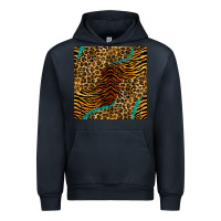 Navy safari animals turquoise glitter seamless pattern Urban Hoodie - BundleAndBundleShop