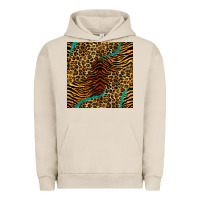 Pigment French Oak safari animals turquoise glitter seamless pattern Urban Hoodie - BundleAndBundleShop