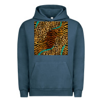 Pigment Midnight Navy safari animals turquoise glitter seamless pattern Urban Hoodie - BundleAndBundleShop