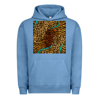 Pigment Pebble Blue safari animals turquoise glitter seamless pattern Urban Hoodie - BundleAndBundleShop