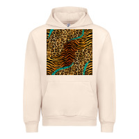 Sandshell safari animals turquoise glitter seamless pattern Urban Hoodie - BundleAndBundleShop