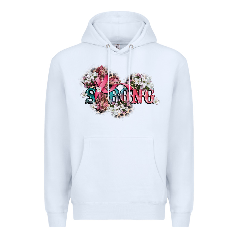 Strong Cancer Awareness 12 Inches 300 Dpi Premium Hoodie by CowGirlArtShop | Teevron