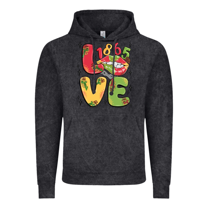 Love Juneteenth Lips Vintage Hoodie by MaliasSmallBusiness | Teevron