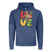 Vintage Denim love juneteenth lips Vintage Hoodie - MaliasSmallBusiness