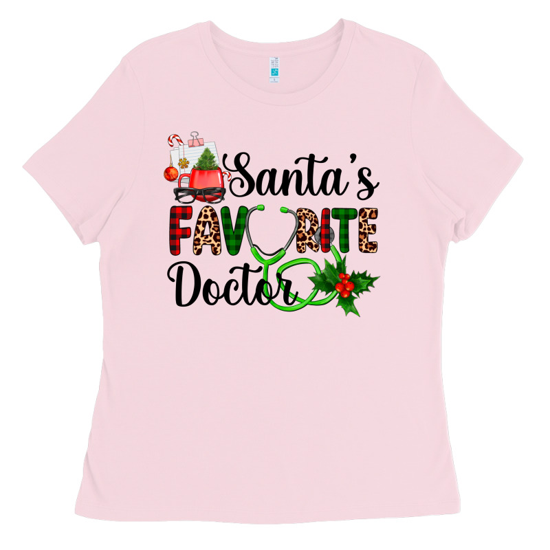 Santa's Favorite Doctor Ladies Tee by AdoDesignShop | Teevron