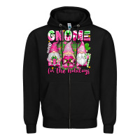Black gnome for the holidays Zipper Hoodie - texasbilliewilder
