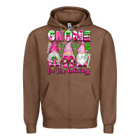 Chestnut gnome for the holidays Zipper Hoodie - texasbilliewilder