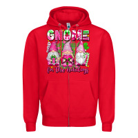 Red gnome for the holidays Zipper Hoodie - texasbilliewilder