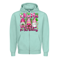 Seafoam gnome for the holidays Zipper Hoodie - texasbilliewilder