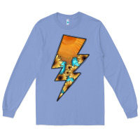 Colony Blue Lightning Bolt Long Sleeve Tee - JahusDesignShop