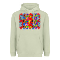 Matcha Autism brushstrokes Heavyweight Hoodie - CowGirlArtShop