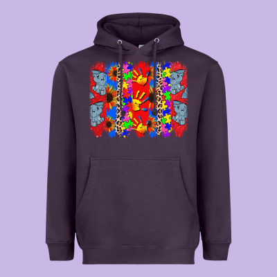 Autism Brushstrokes Heavyweight Hoodie Designed By Cowgirlartshop