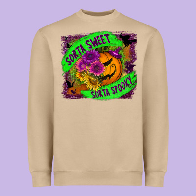 Sorta Sweet Spooky Heavyweight Sweatshirt Designed By Bundleandbundleshop