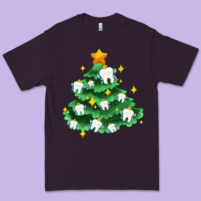 Christmas Tree With Teeth Premium Tee Designed By Adodesignshop