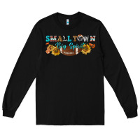 Black small town big spirit Long Sleeve Tee - BundleAndBundleShop