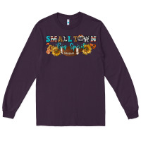 Plum small town big spirit Long Sleeve Tee - BundleAndBundleShop